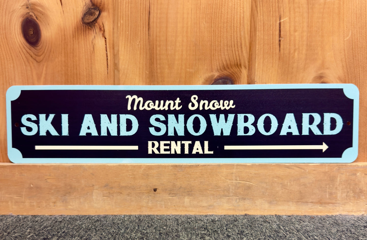 Ski & Snowboard Rental Metal SIgn