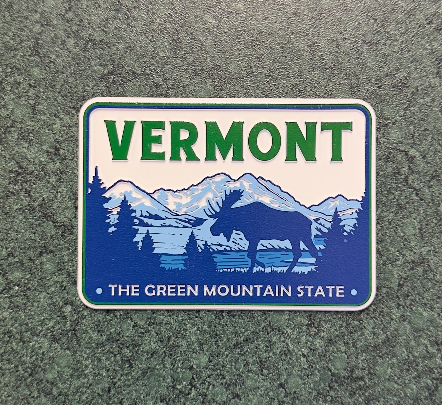 Vermont Rectangle W/ Moose Magnet