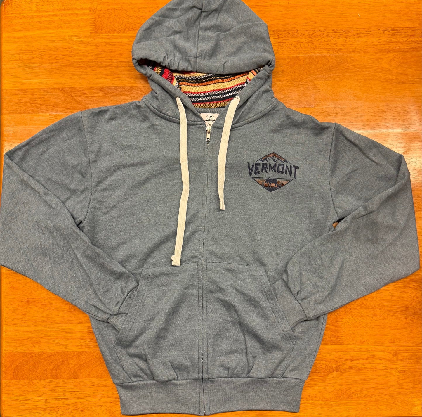 Full Zip Green Mountain Hoodie Color Windsor Blue