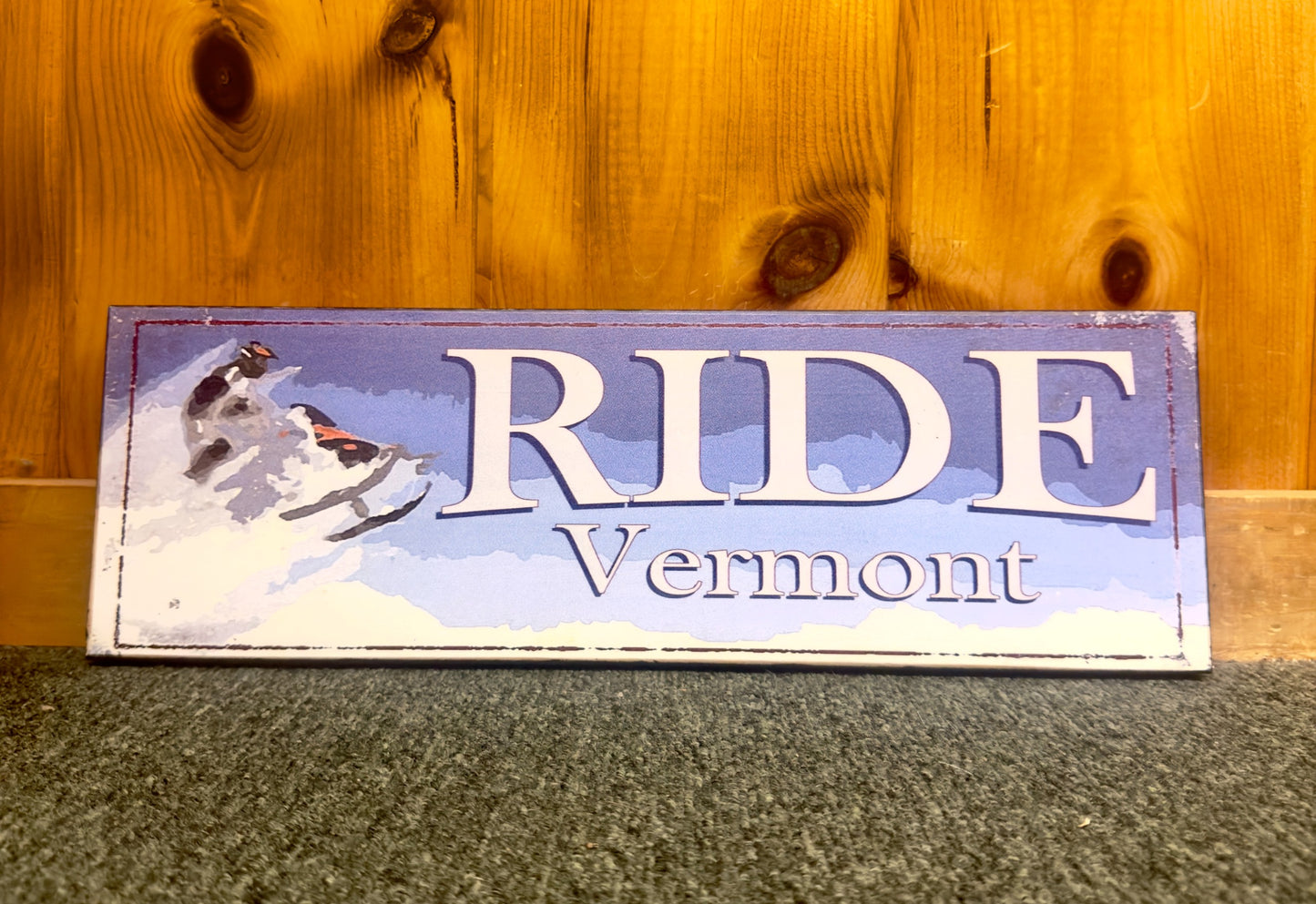 Ride VT Wooden Sign