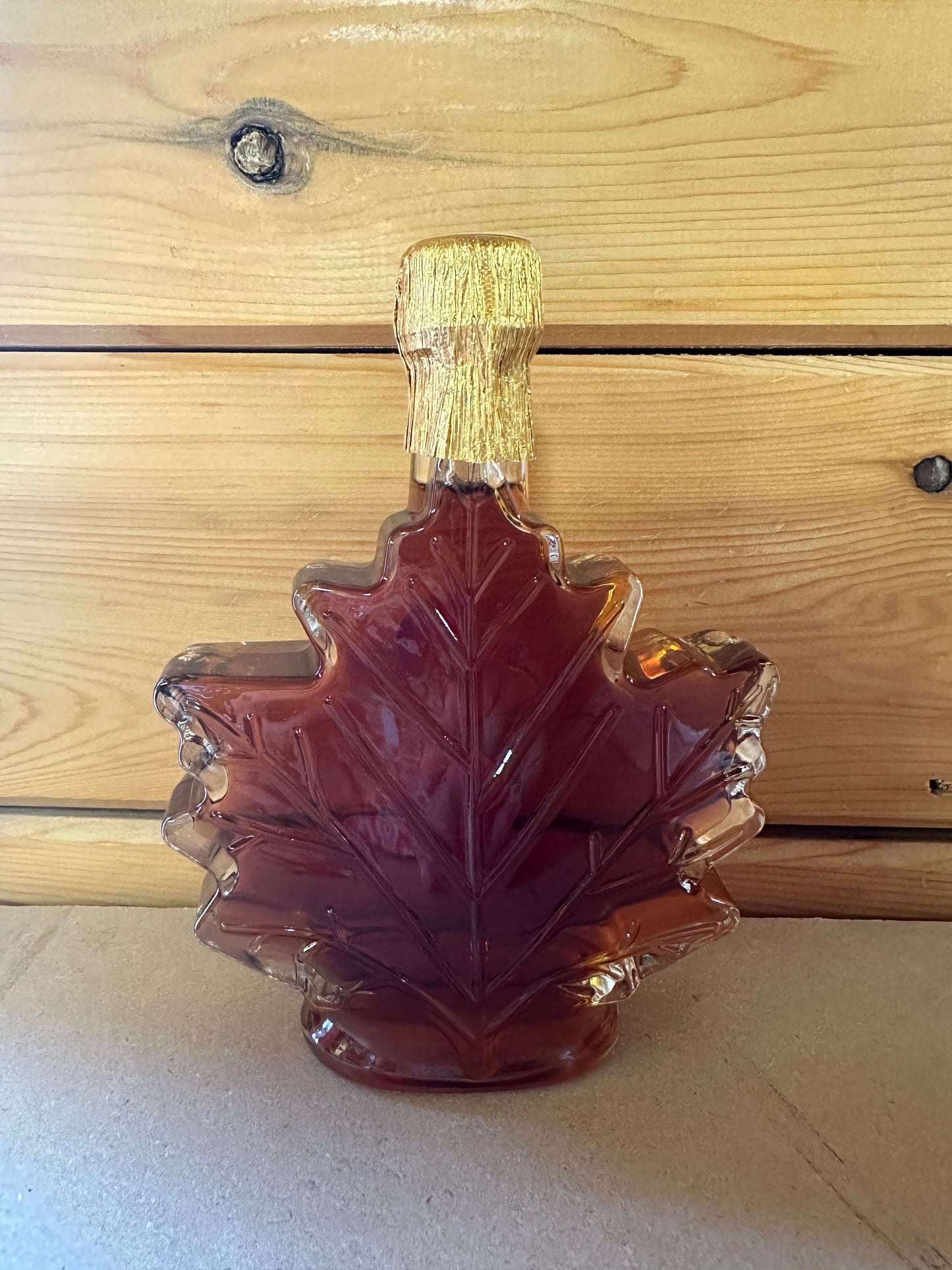 250ml Glass Leaf Maple Syrup