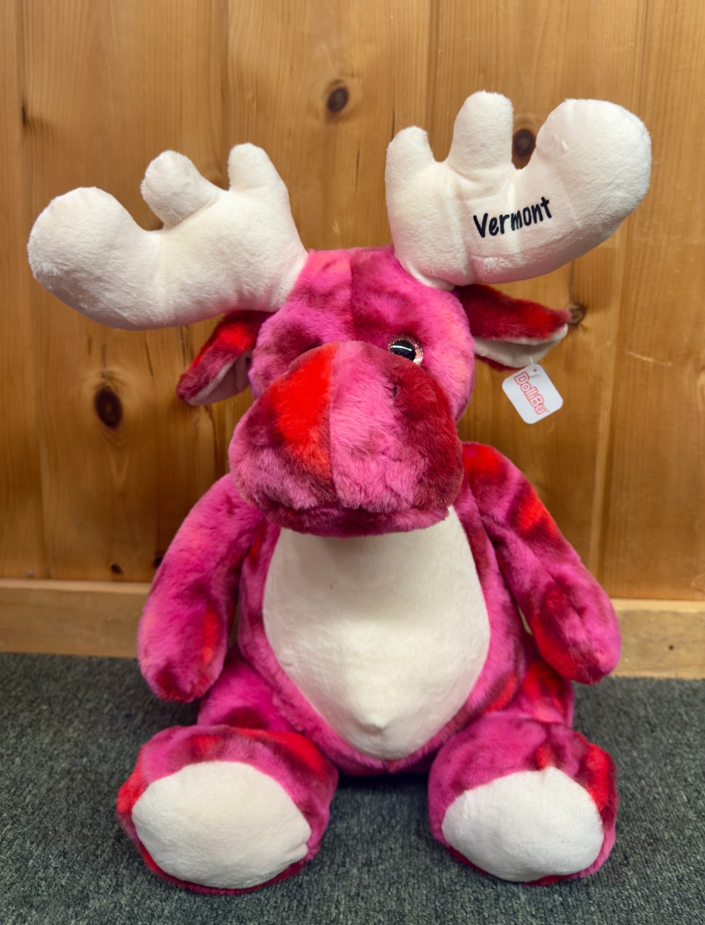 Pink Tie-Dye Moose Xl 17" - Super-Soft Plush Stuffed Animal