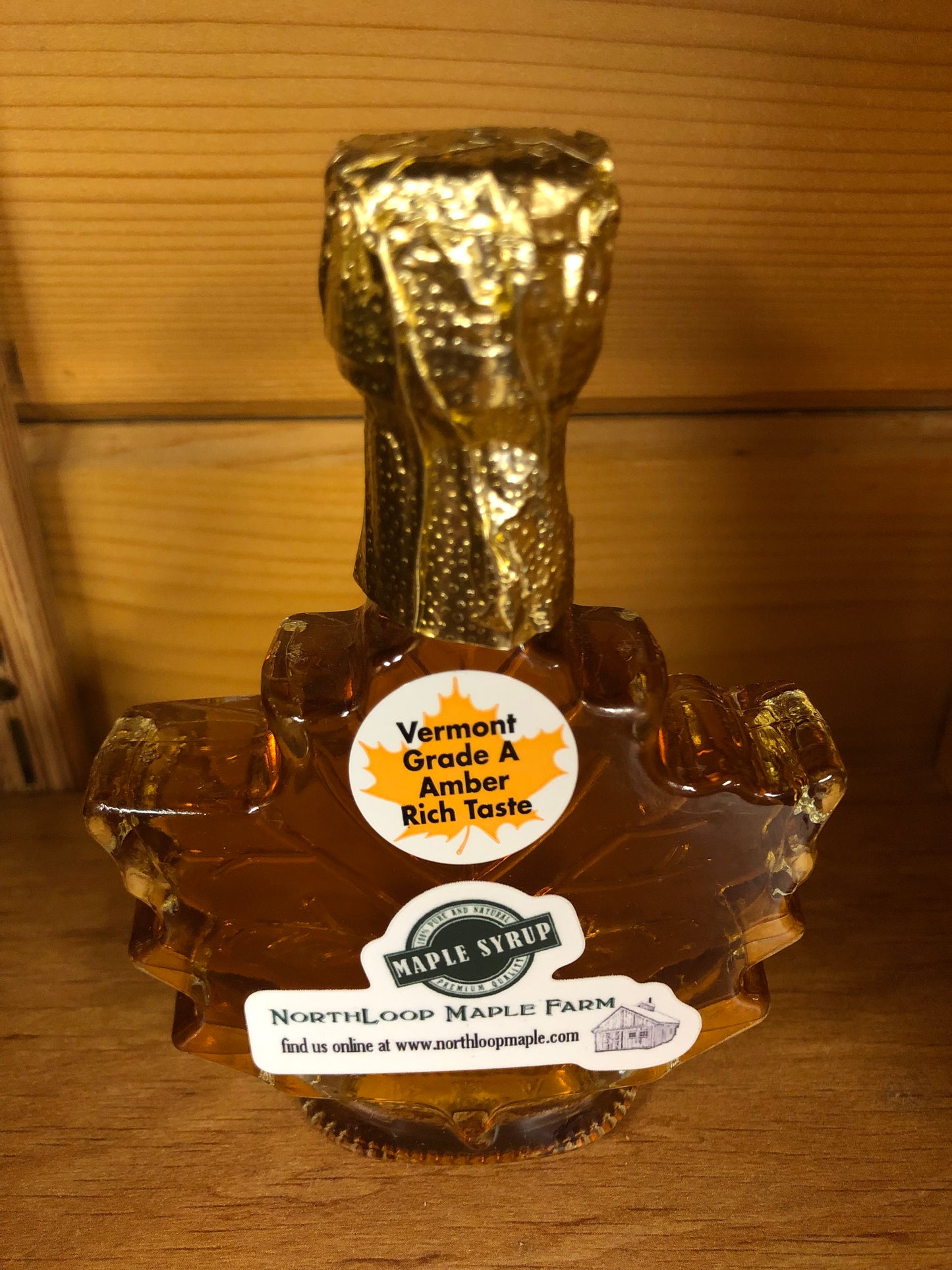 50ml Maple Syrup In Glass Maple Leaf Bottle
