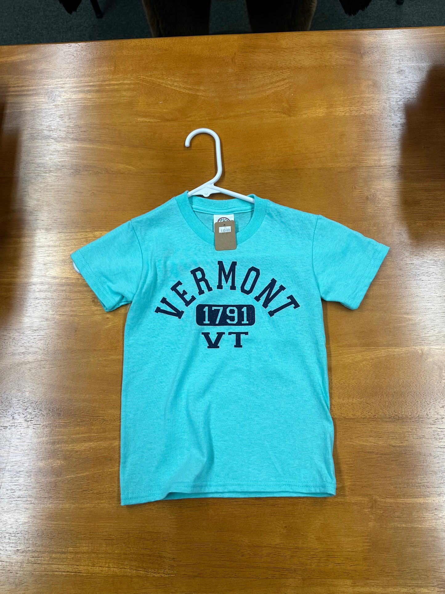 Youth Vermont 1791 VT T Shirt Color Turquoise
