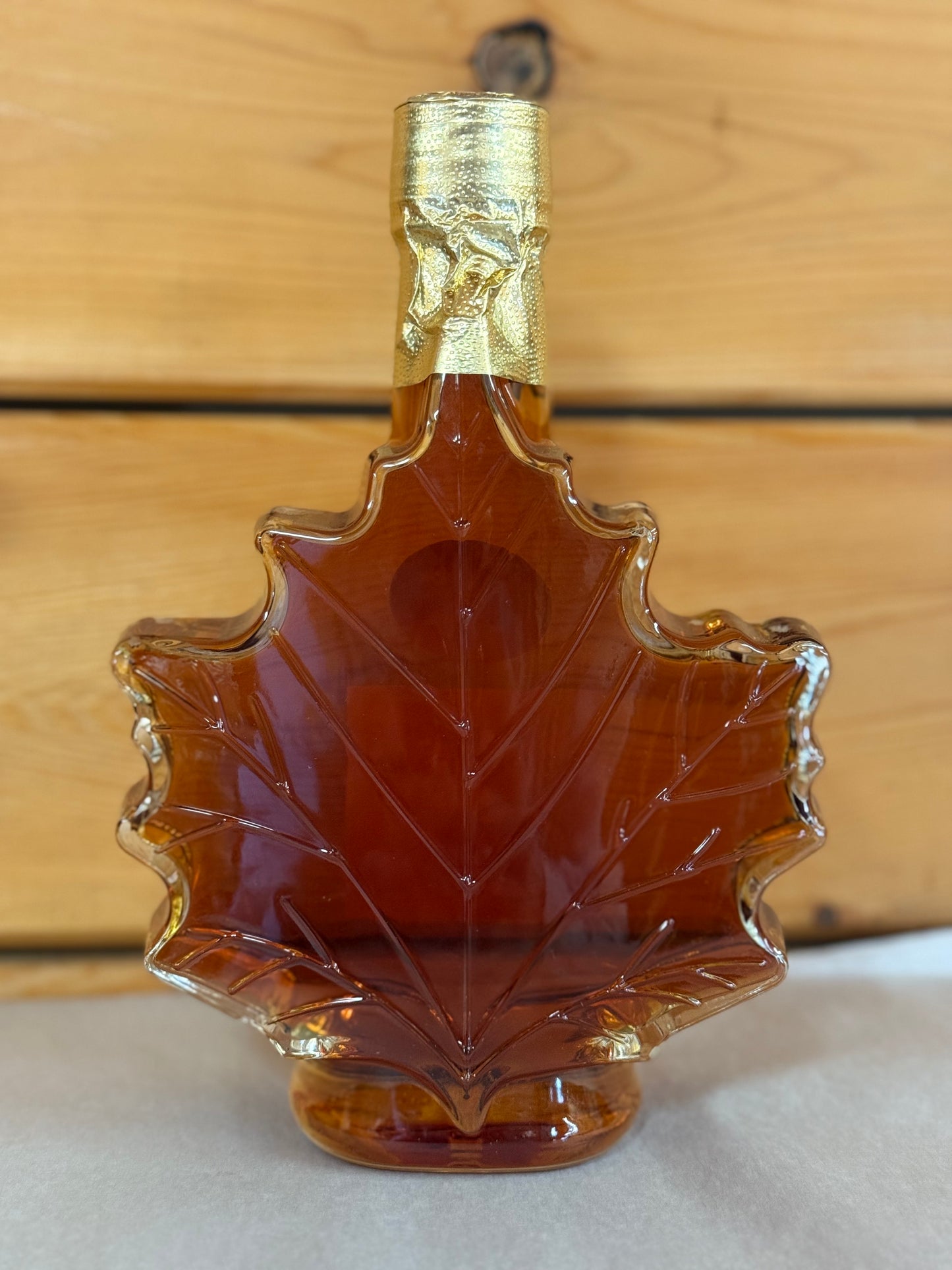 500ml Glass Leaf Maple Syrup
