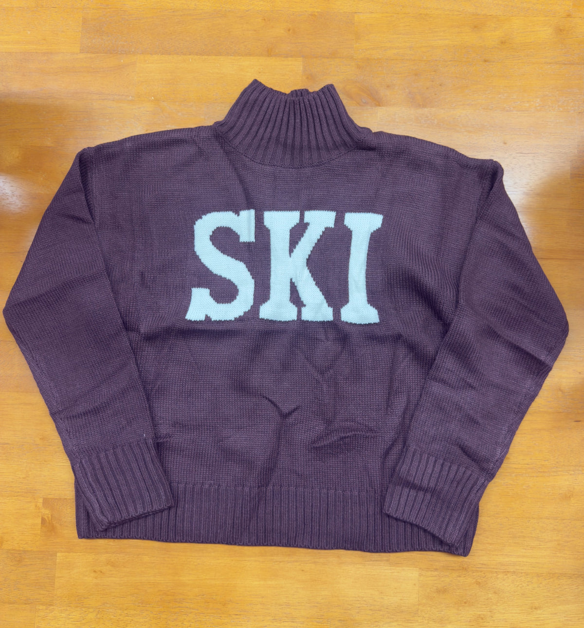 Dk. Brown Ski Mock Neck Sweater