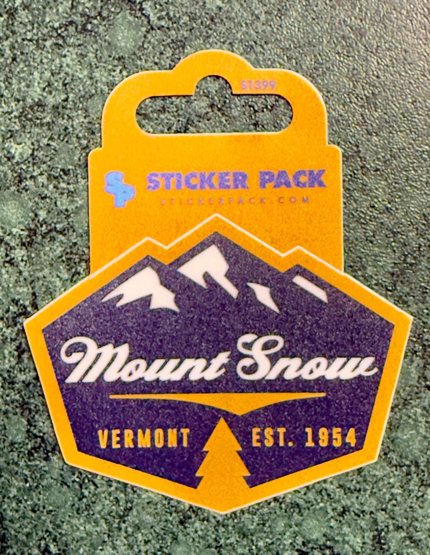 Ski Mount Snow Navy Backdrop Sticker
