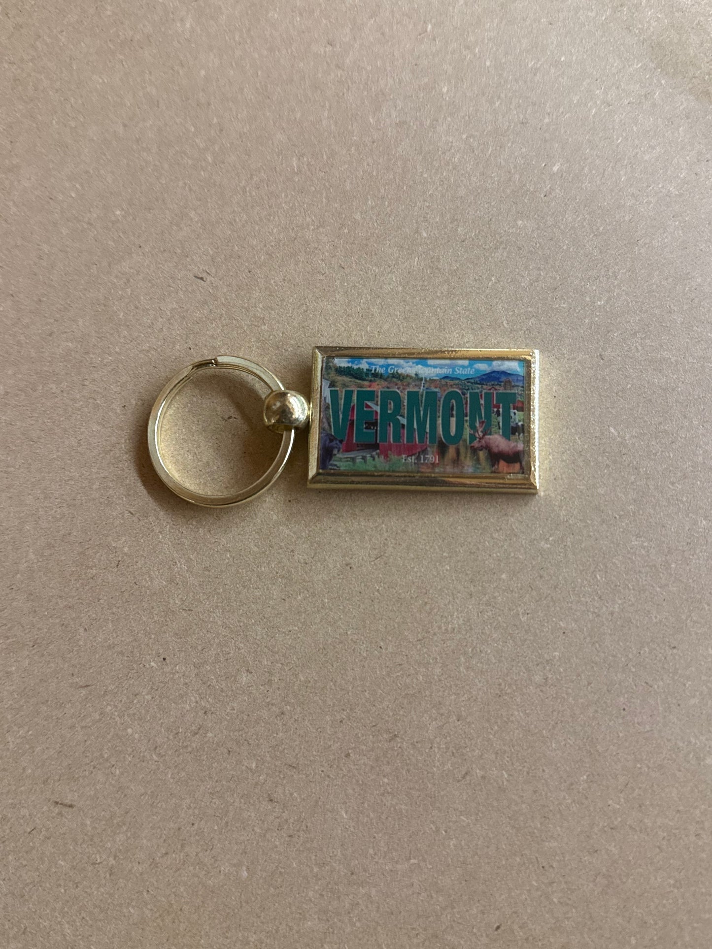 Vermont Wildlife Collage Keychain