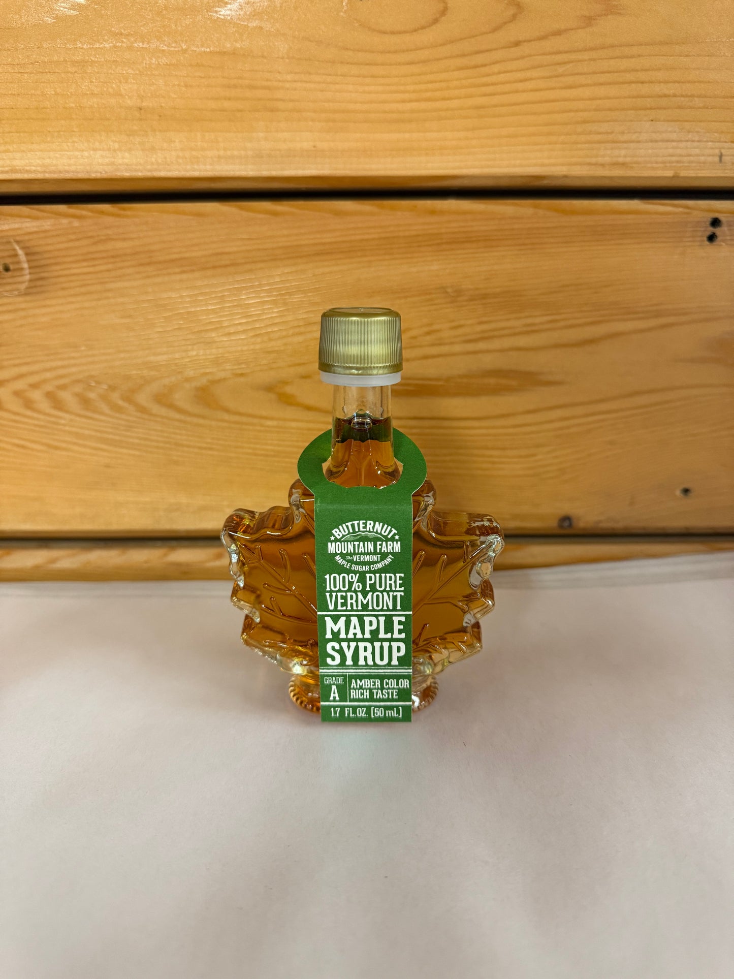 50ml Maple Syrup Glass Leafs