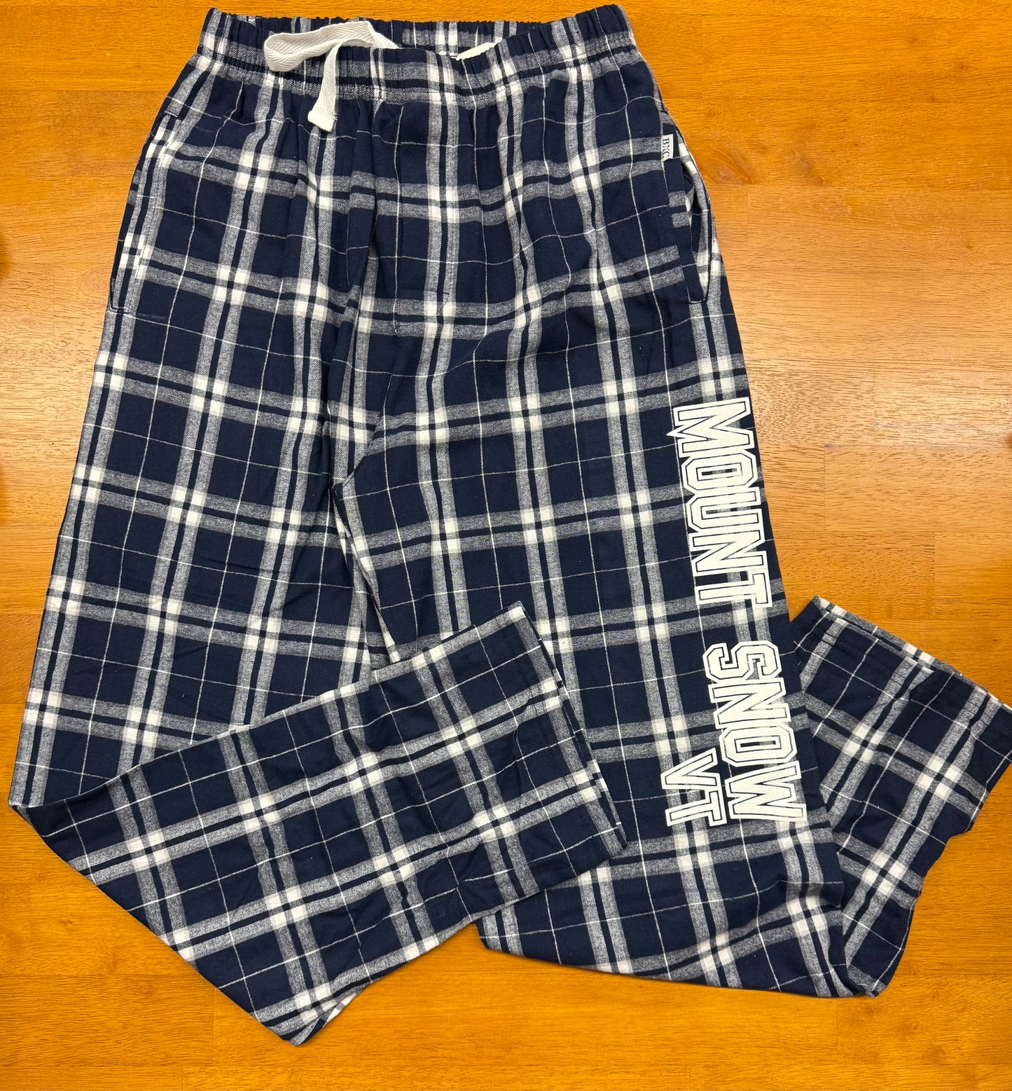 Mens Flannel Pants Color Navy/ Silver