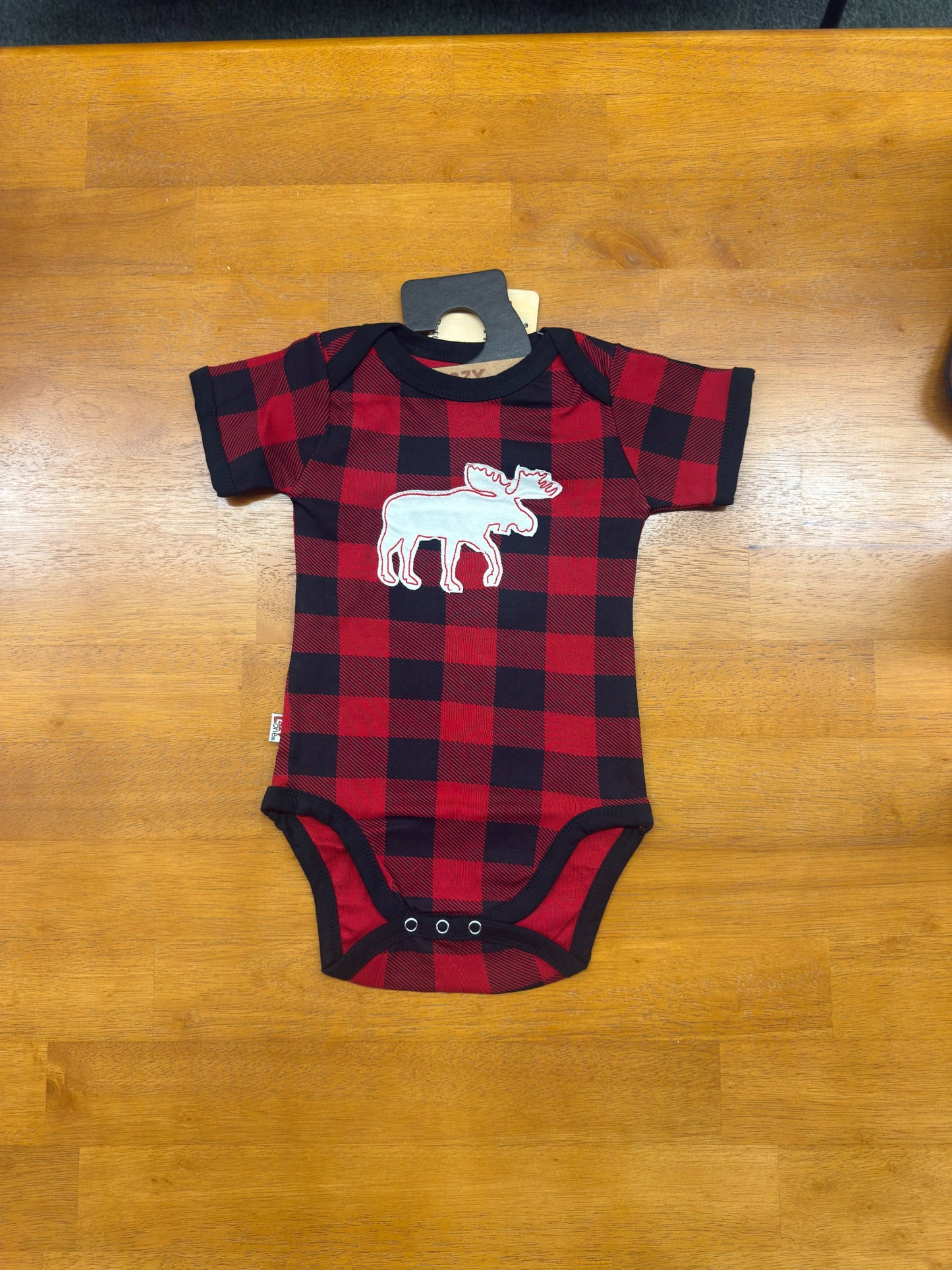 Moose Plaid Toddler Onesie