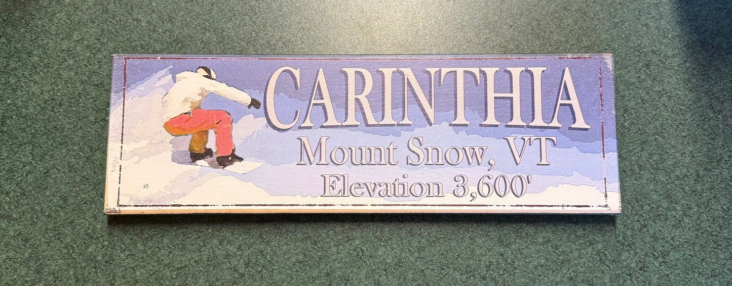 Carinthia Mount Snow Snowboard Magnet