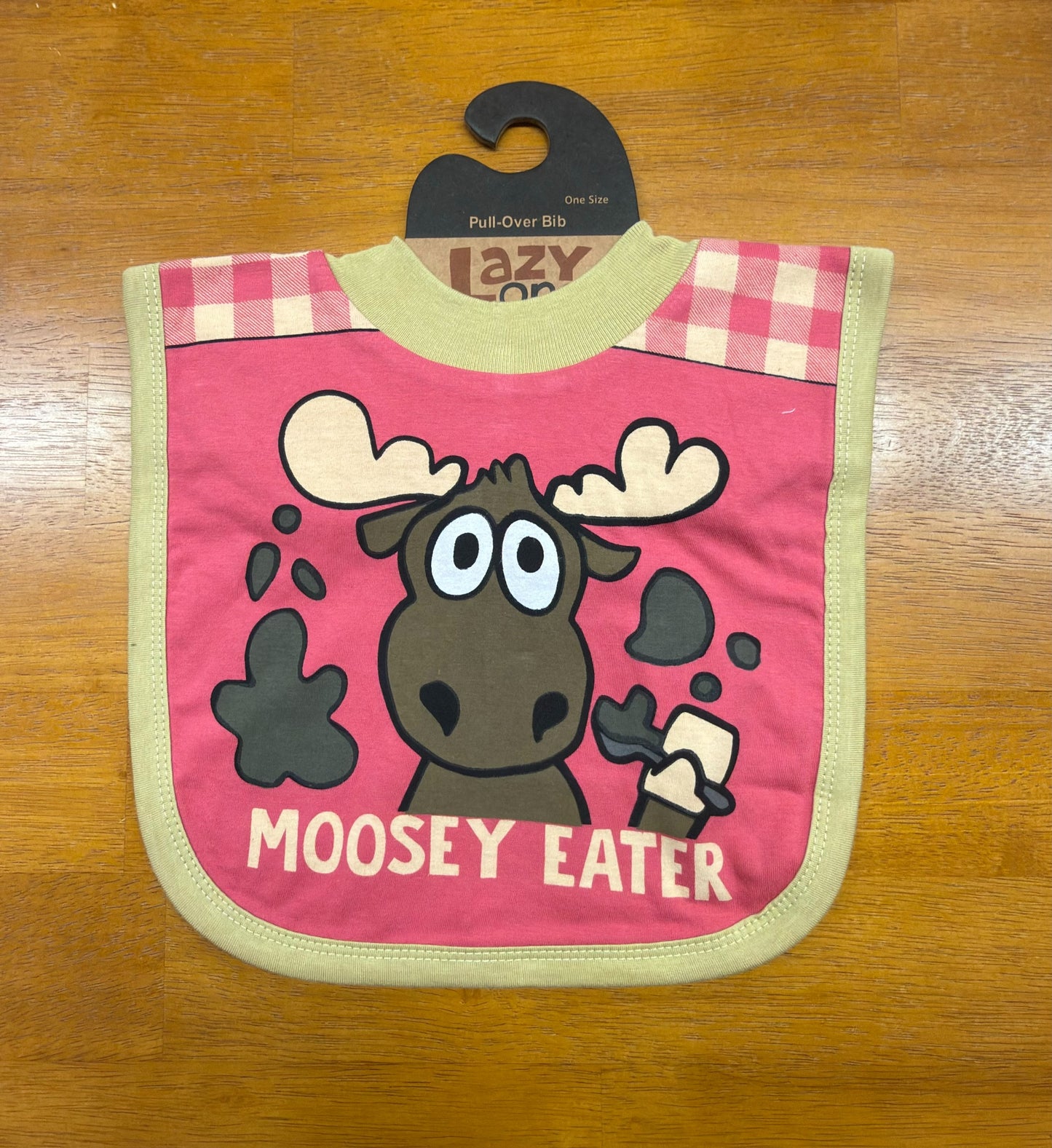 Pink Moosey Eater Pull Over Bib