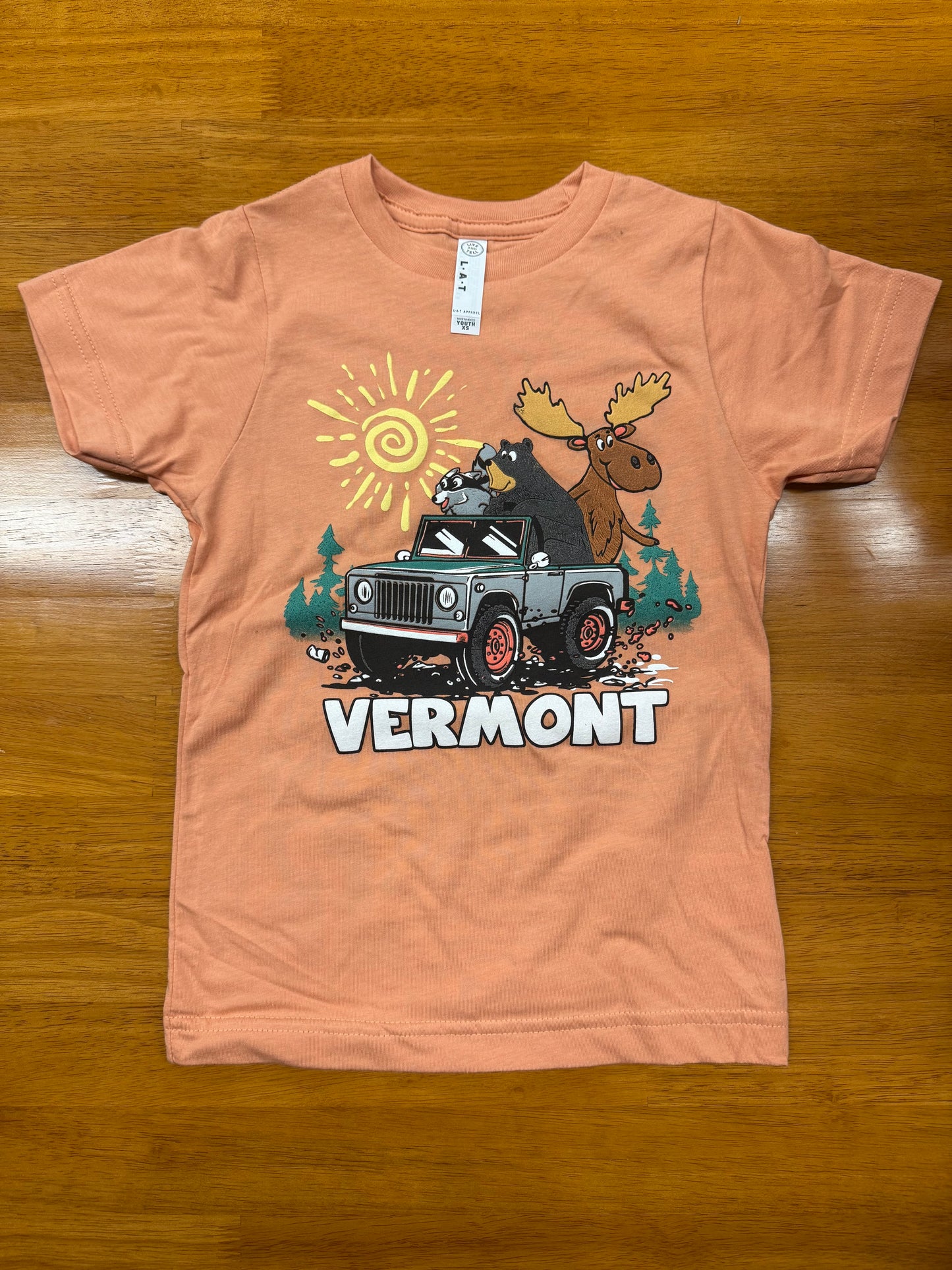 Youth Uber Racoon T Shirt Color Sun