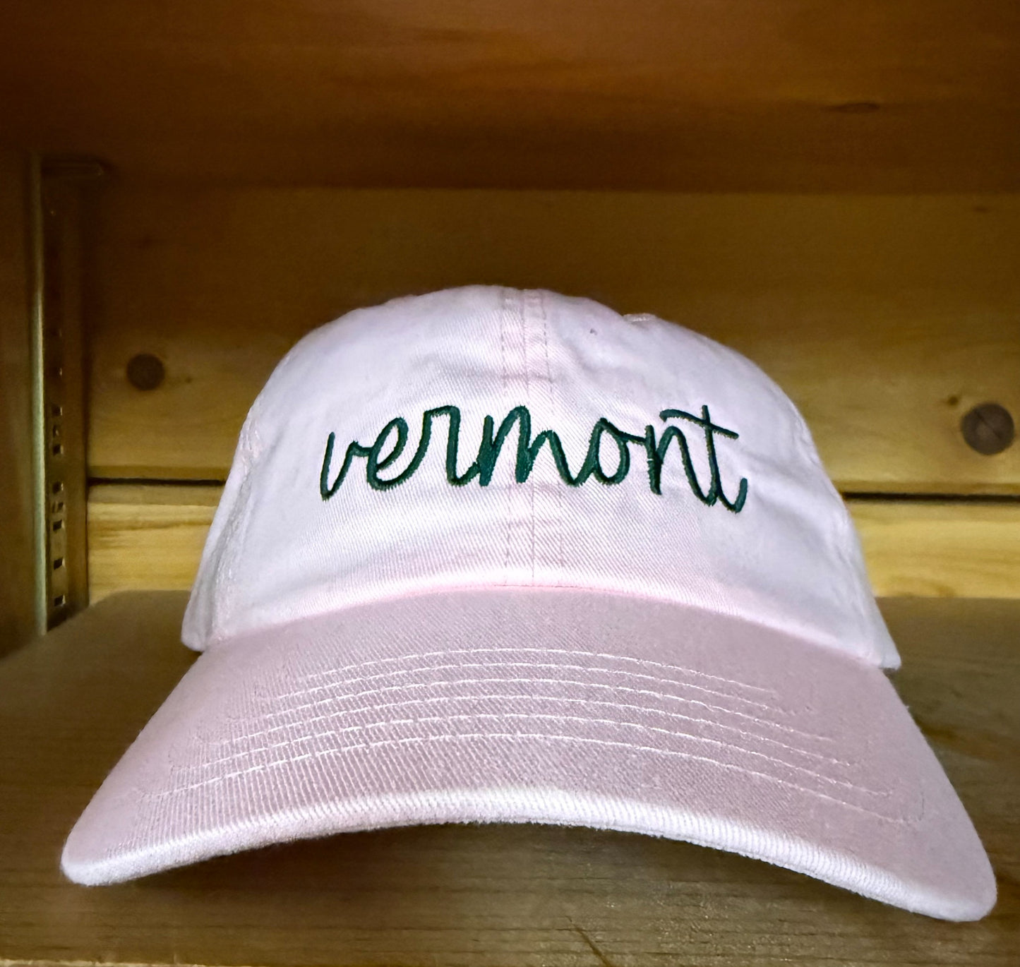 Script Vermont Embroidered Hat Color Pink