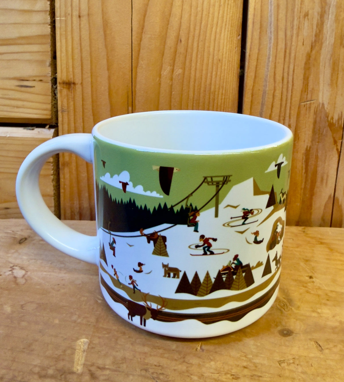 Mount Snow VT - Geometric Ski Resort Mug 14 oz