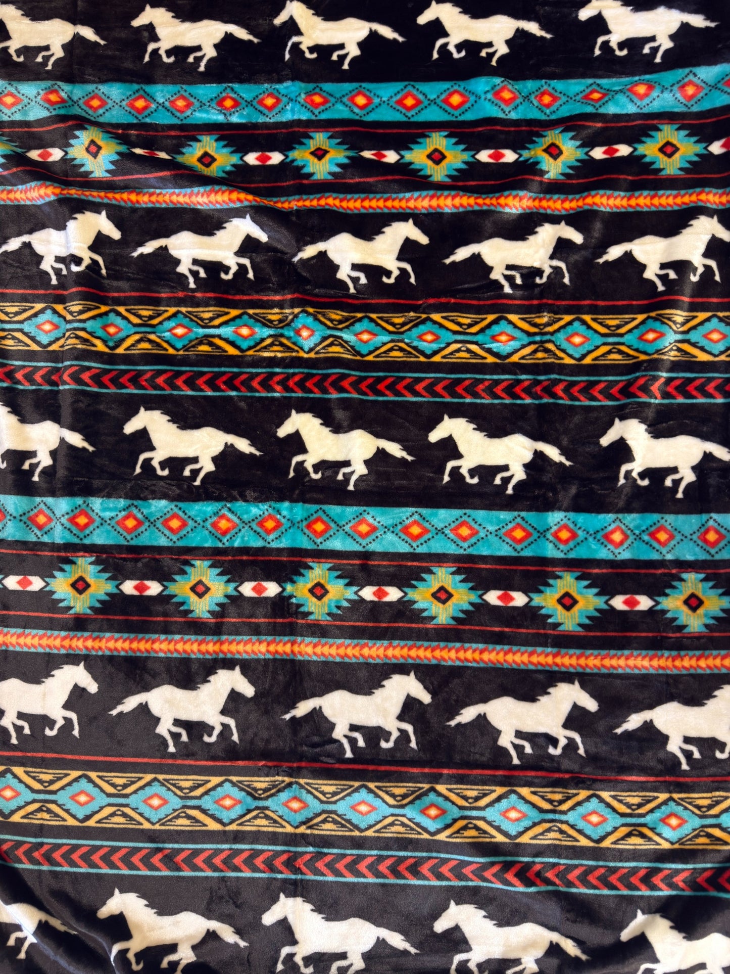 Western Horse Throw Blanket