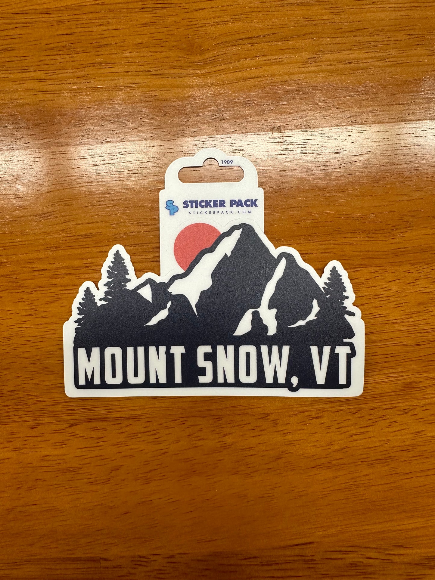 Mount Snow Mountain Orange Over Blues Sticker