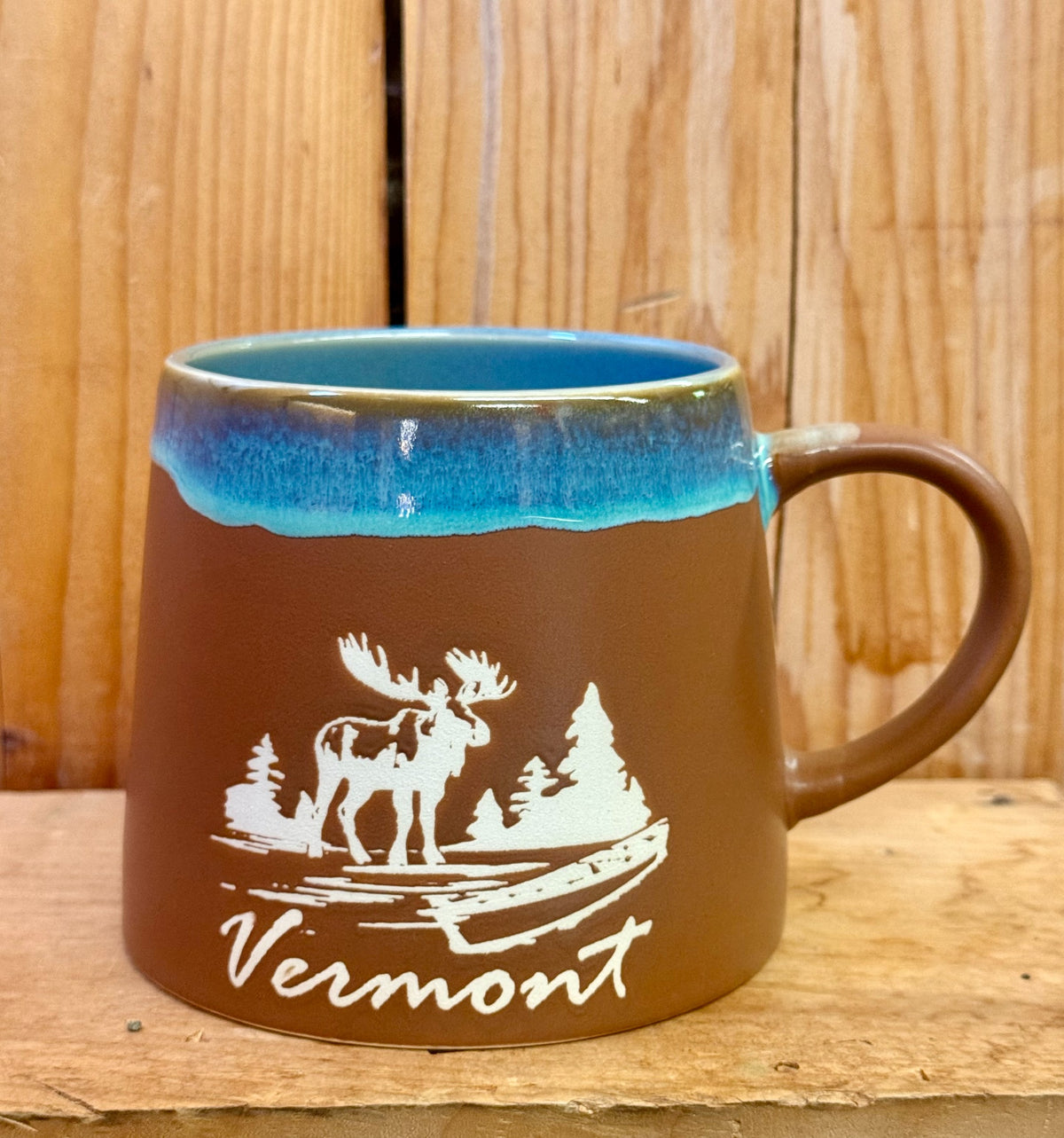 Vermont Moose With Canoe Mug