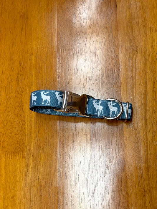 Moose Dog Collar Color Light Blue