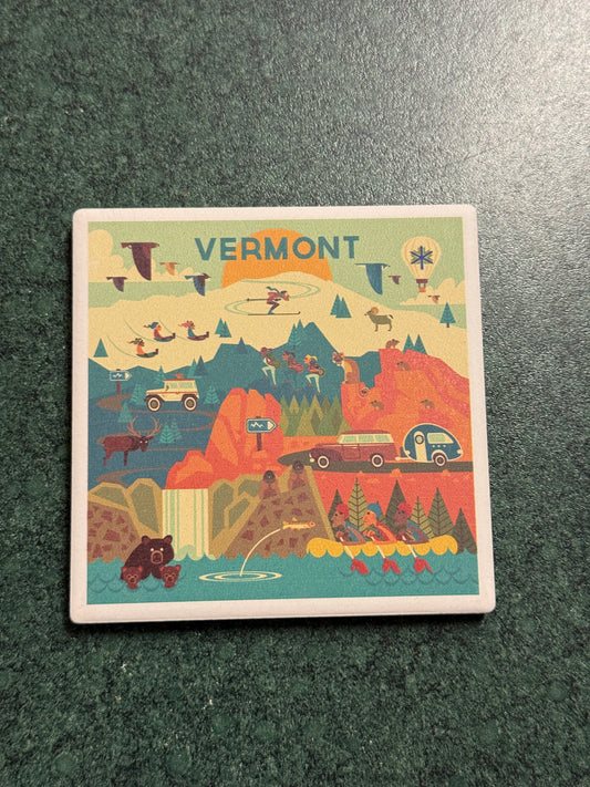 Ceramic Coaster Vermont Geometric