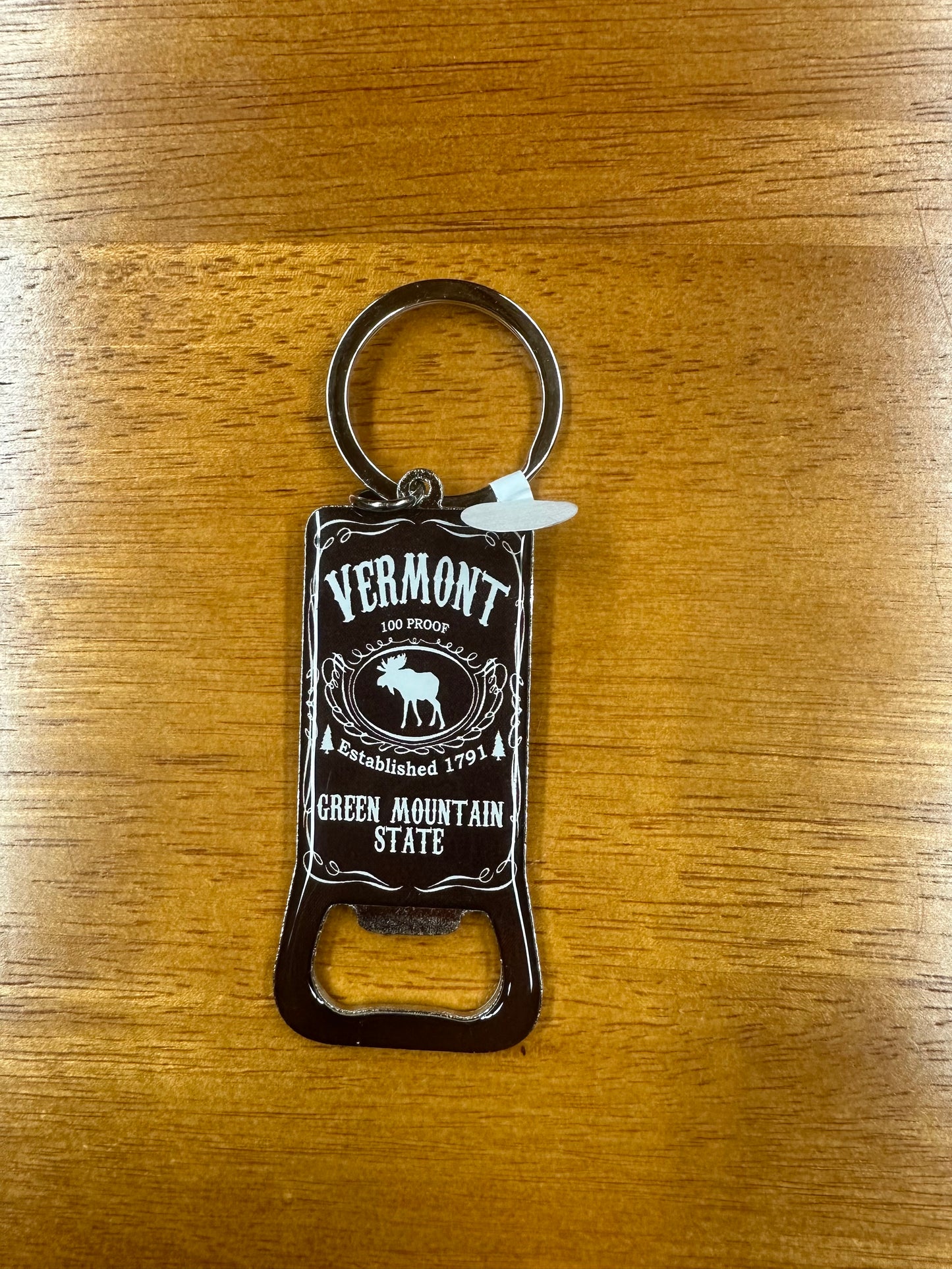 Vermont Green Mountain Stain Bottle Opener Keychain