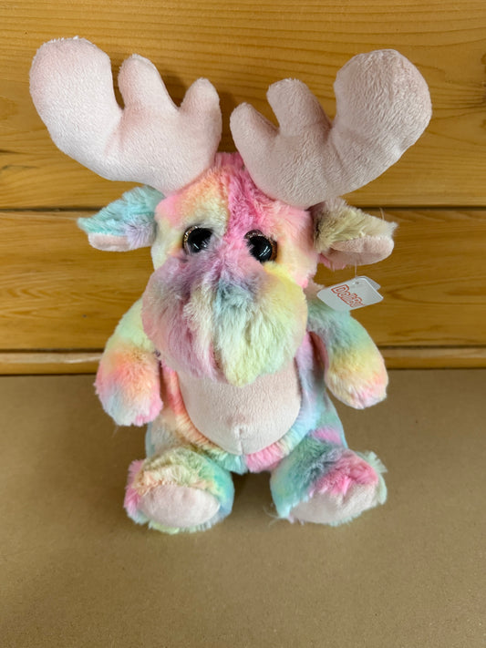 Super Soft Rainbow Plush Moose Stuffed Animal