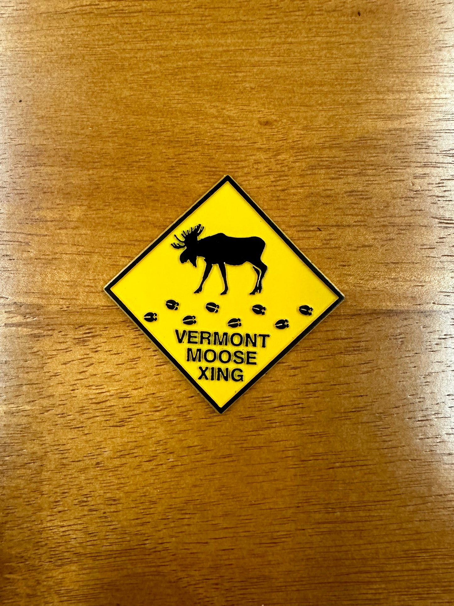 Diamond Shape Vermont Moose Xing Magnet