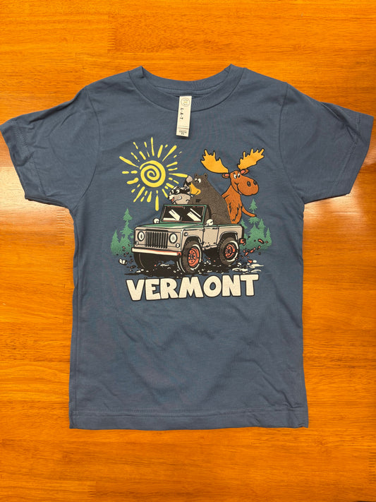Youth Uber Racoon T Shirt Color Indigo