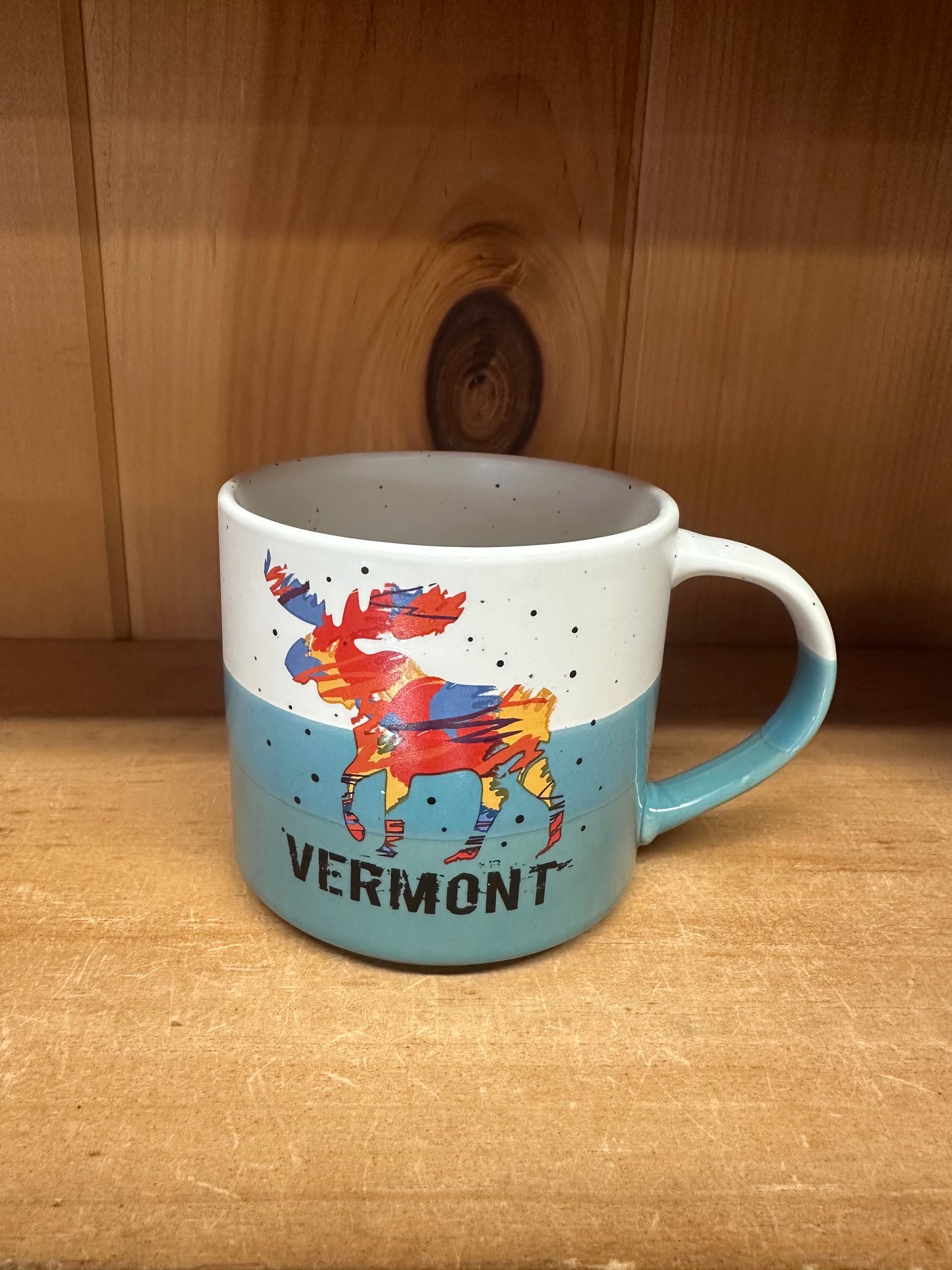 MU417 Duo Tone Colorful Moose (Blue) Mug