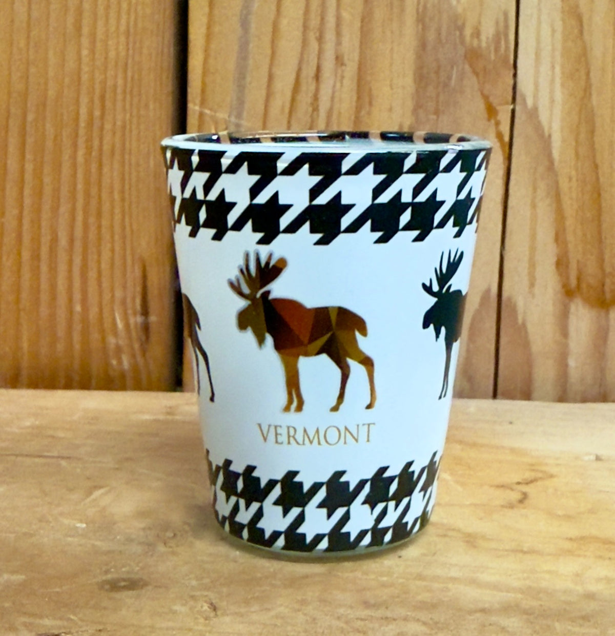 Moose With Herringbone Shot Glass