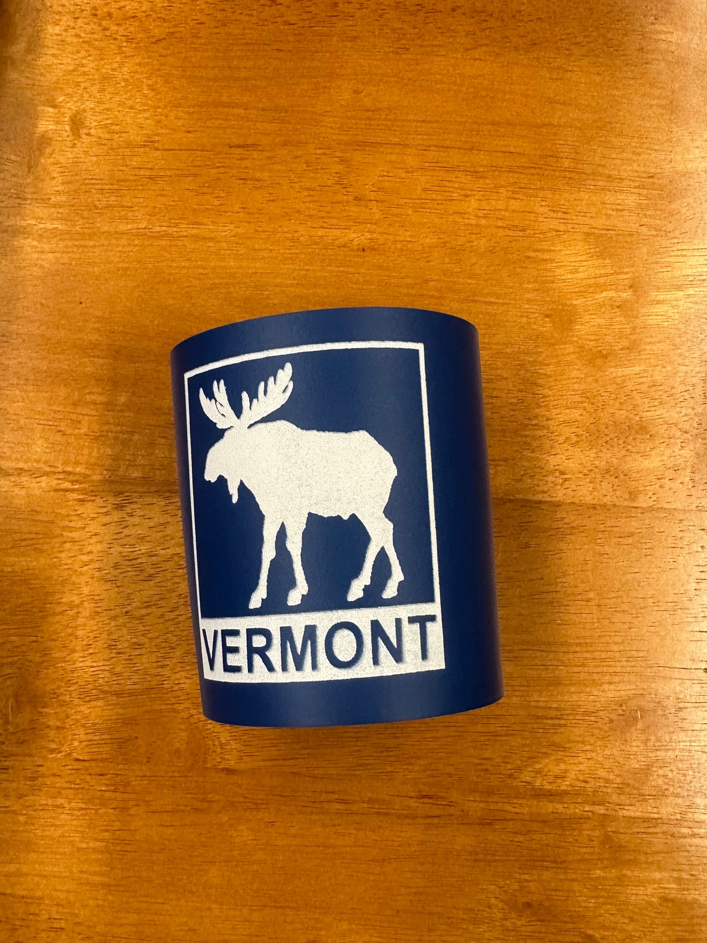 Cup Holder Coozie Vermont Moose Design Color Royal