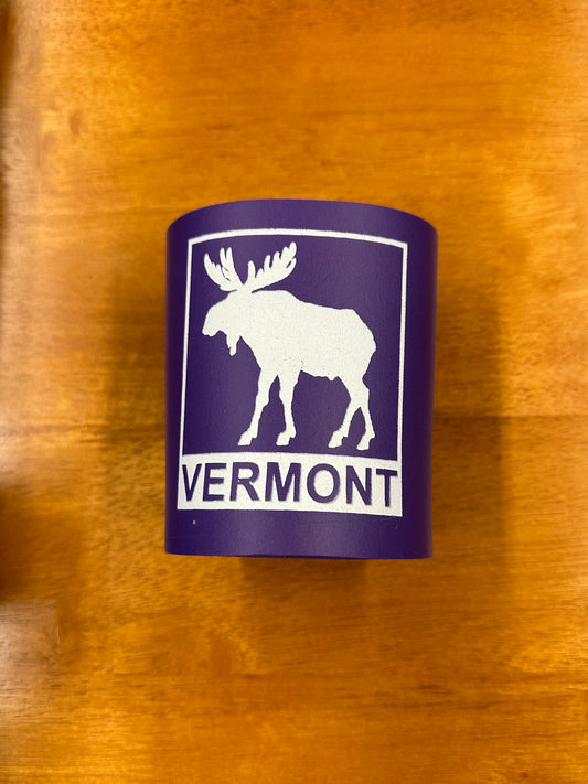 Cup Holder Coozie Vermont Moose Design Color Purple