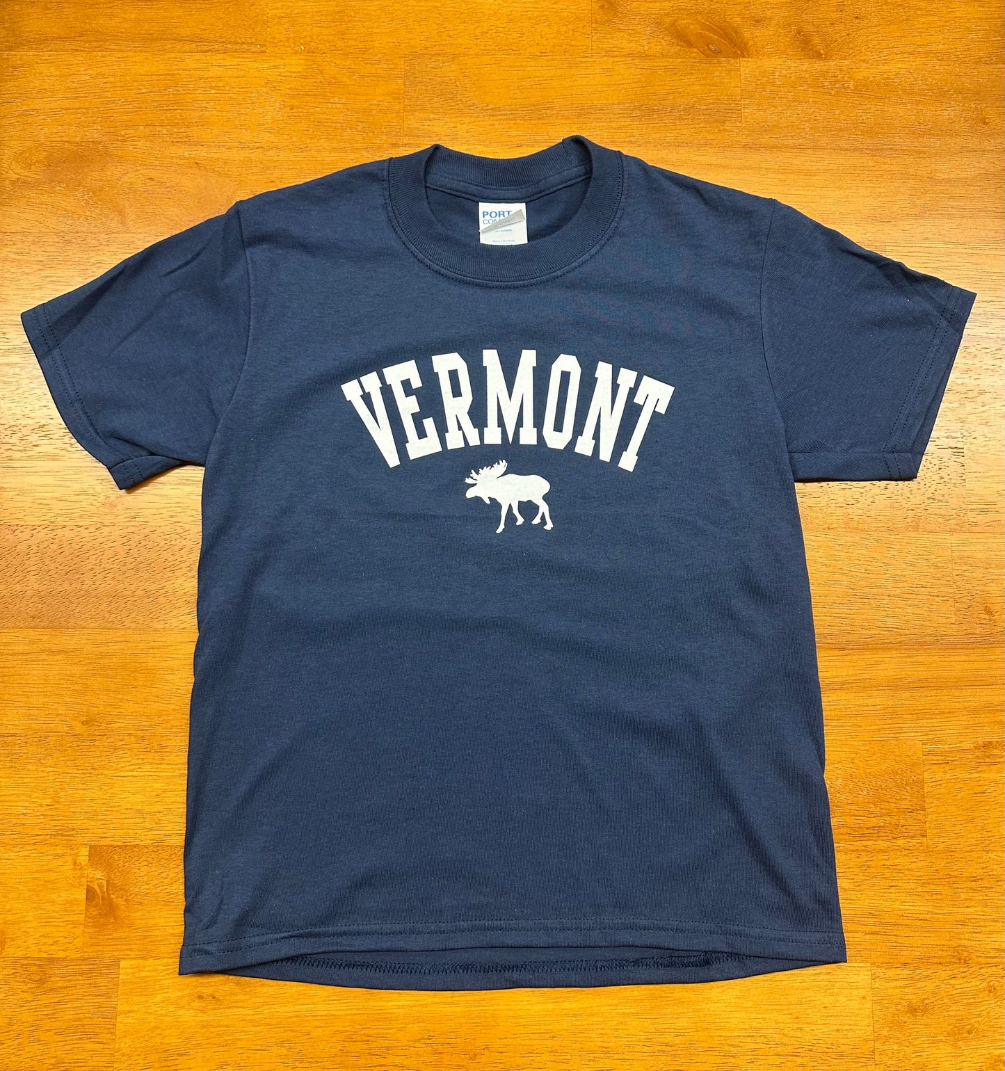 Youth Vermont Moose T Shirt Color Dark Navy