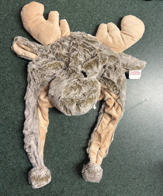 Super-Soft Plush Moose Hat