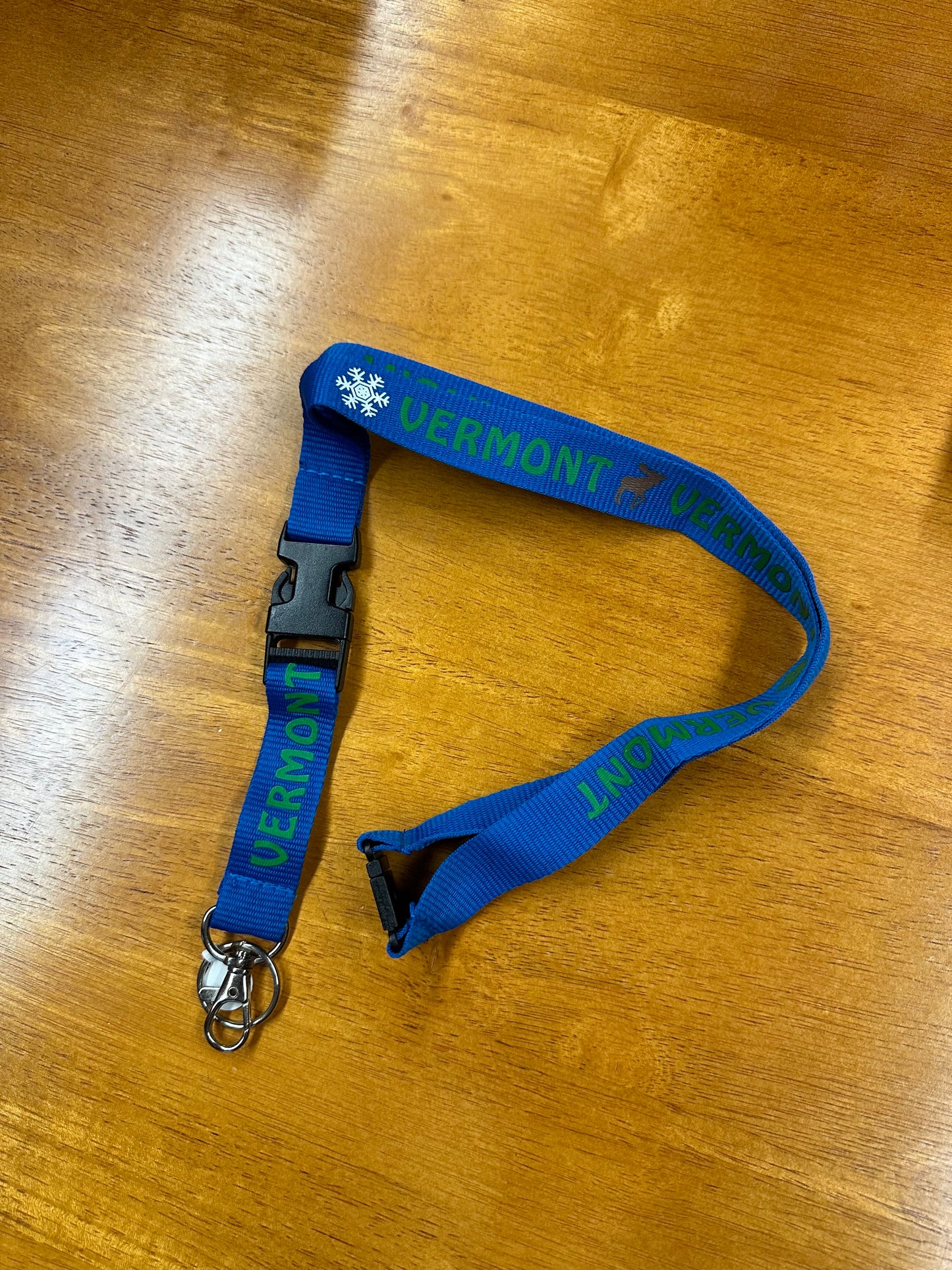 Blue Vermont Moose Lanyard