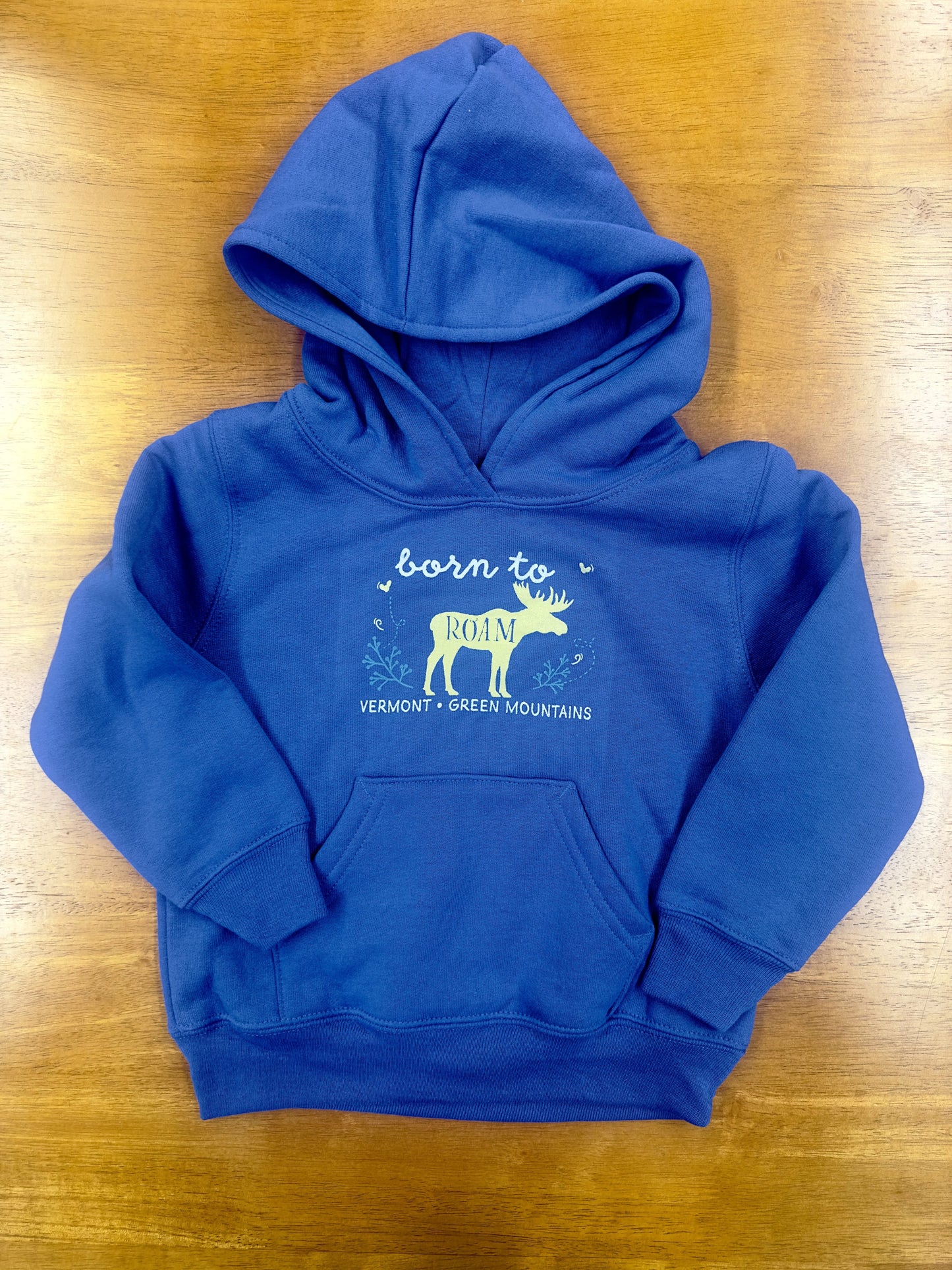 Born To Roam Toddler Hoodie Color Royal Blue