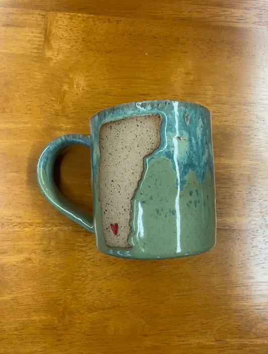 Handmade Ceramic Vermont Mug Color Greens