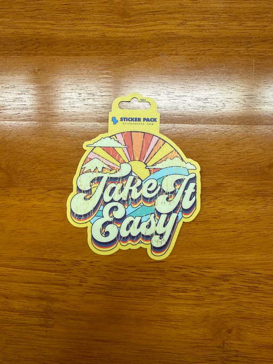 Take It Easy Mountain Colors Sticker