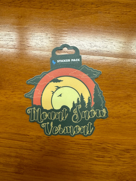 Mount Snow 3 Bird Sunset Sticker