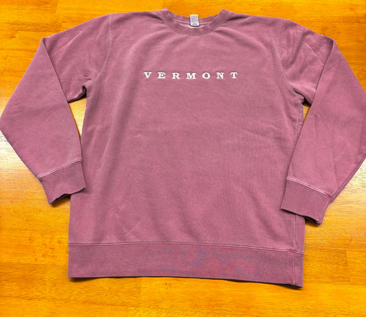 Vermont Embroidered Crew Neck Color Maroon