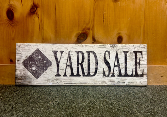 Vintage Yard Sale Trail Wooden Sign