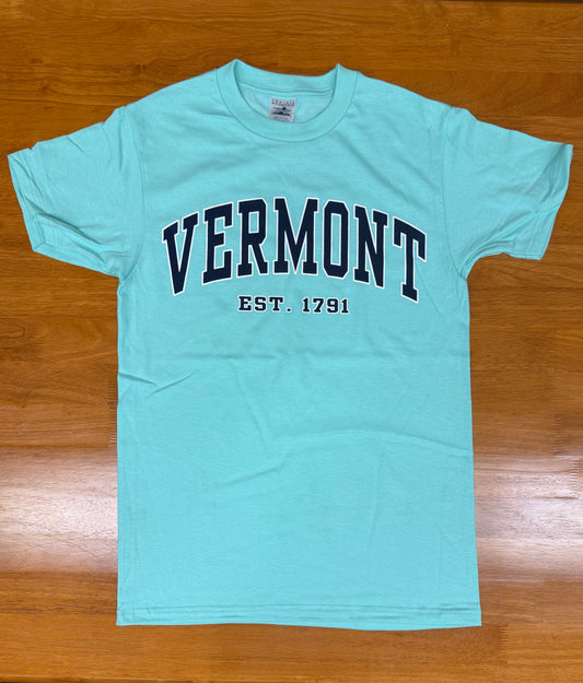 Vermont Est 1791 T Shirt Color Mint