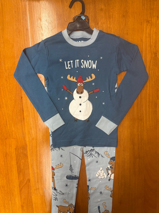 Let It Snow PJ Set Color Blue