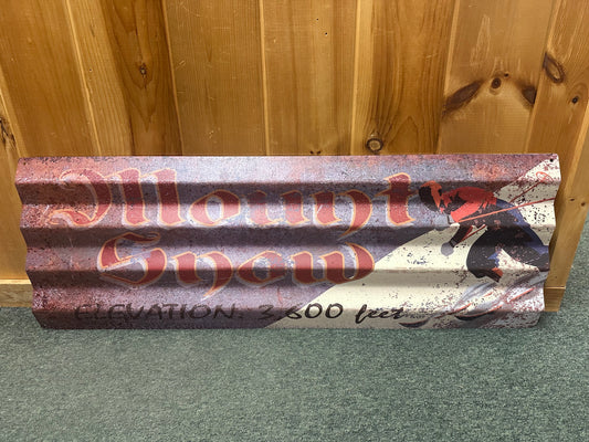 17 x 44 Metal Elevation Ski Sign