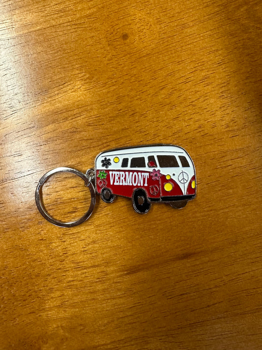 Hippie Van Keychain Color Red