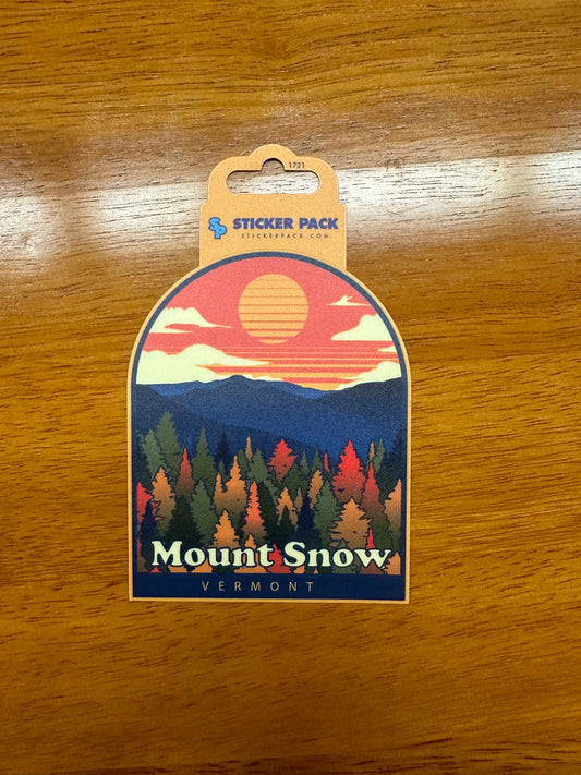 Mount Snow Foliage Sunset Sticker