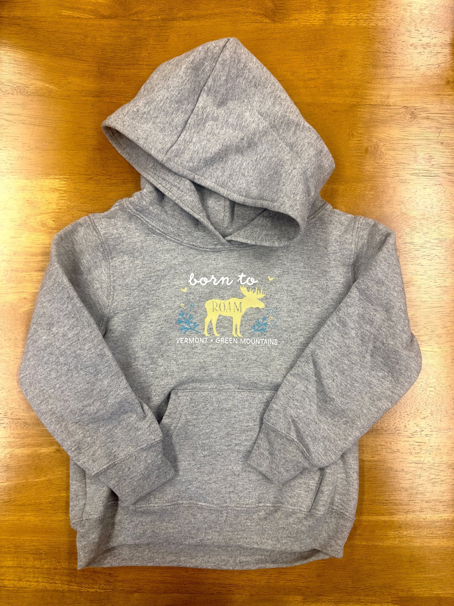 Born To Roam Toddler Hoodie Color Grey