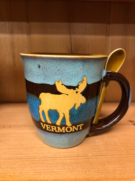 Moose Spoon Mug Color Light Blue