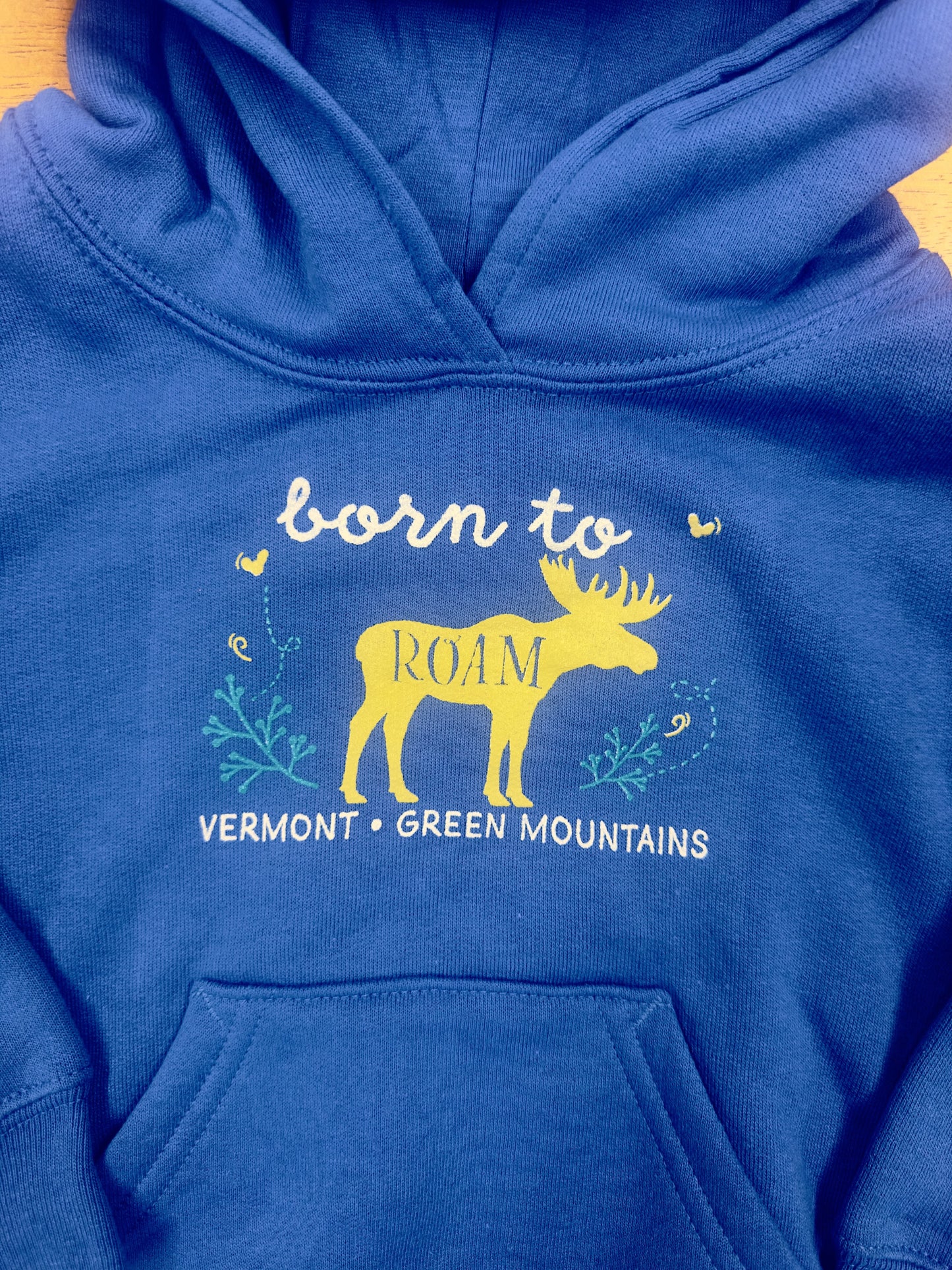 Born To Roam Toddler Hoodie Color Royal Blue